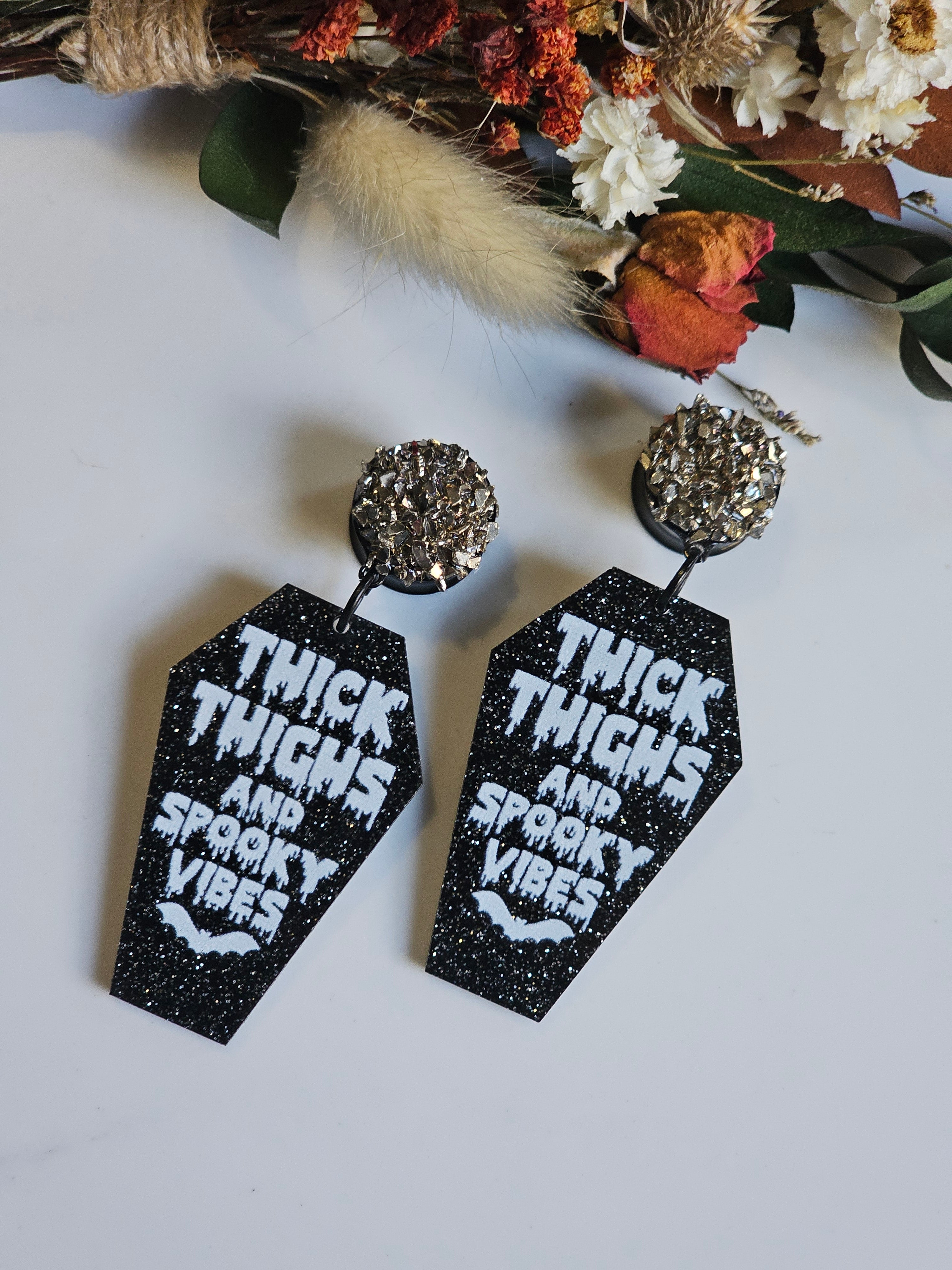 Coffin Halloween dangle gauges