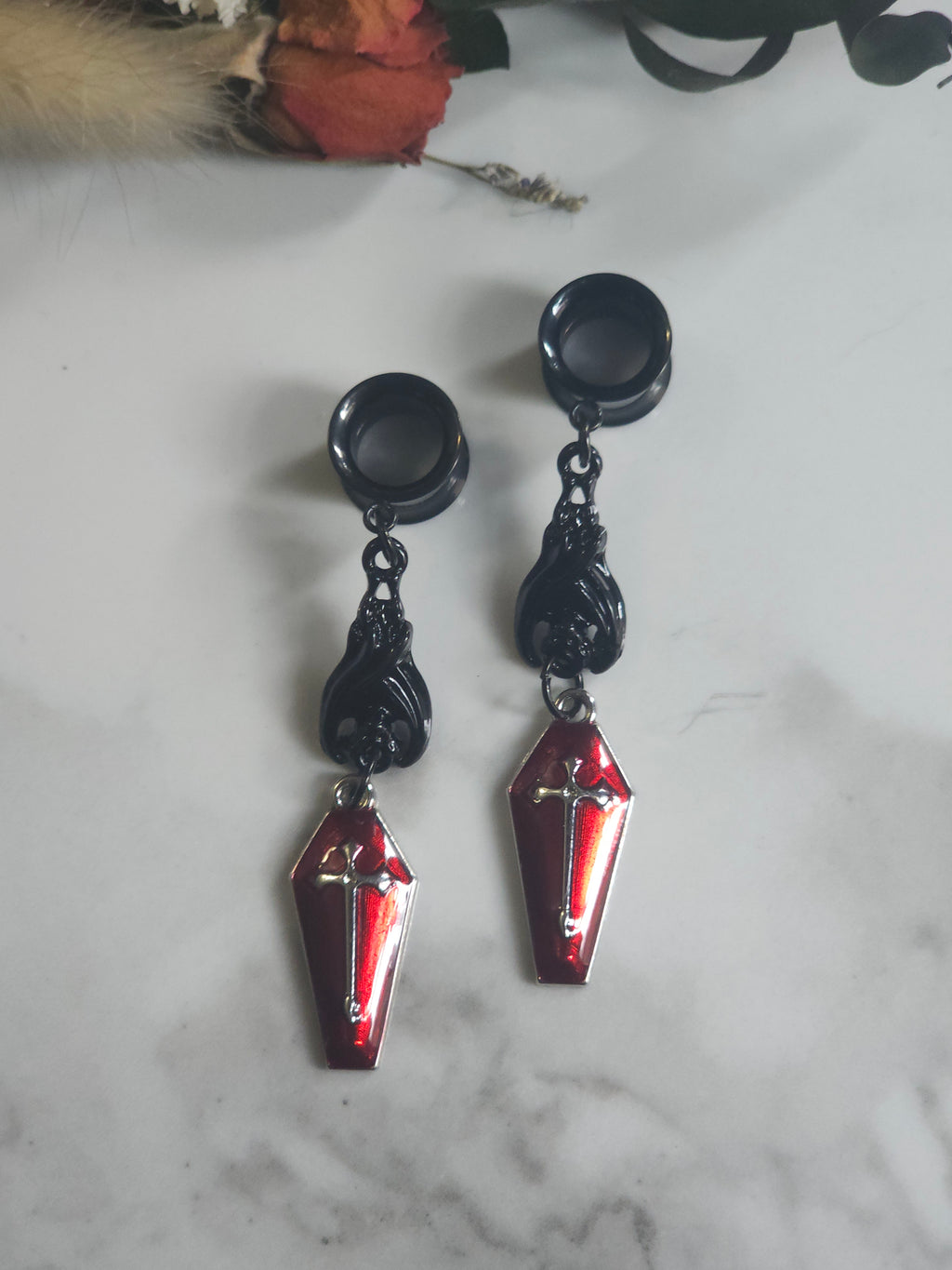 Black Bat dangles gauges