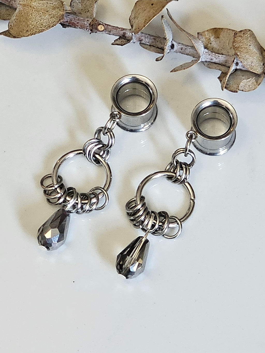 Small hoop dangle gauges