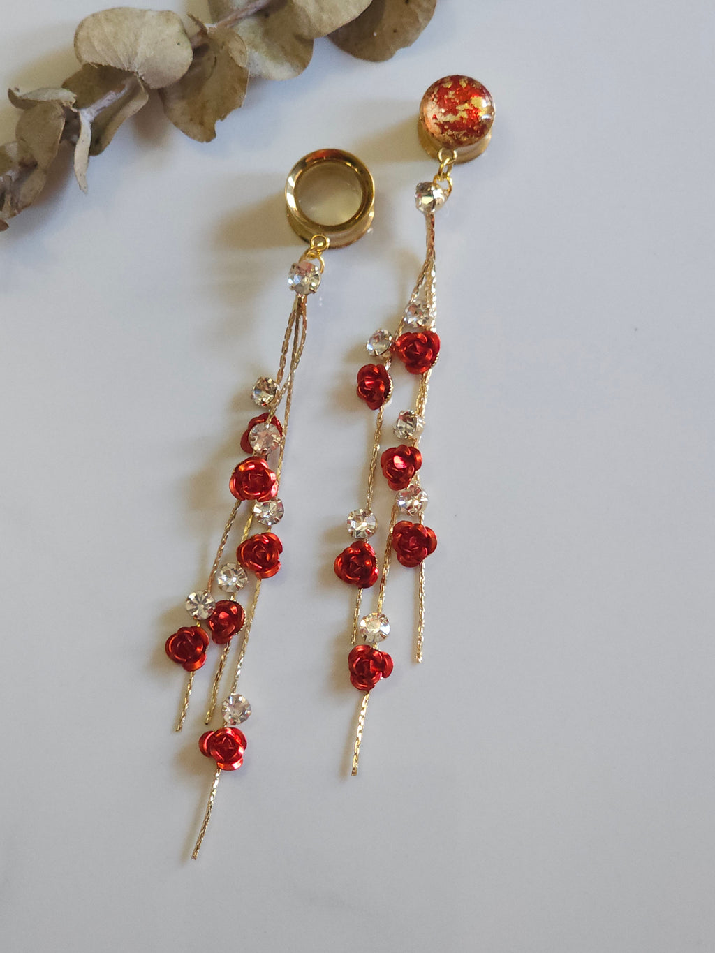 Elegant Rose Dangle Gauges