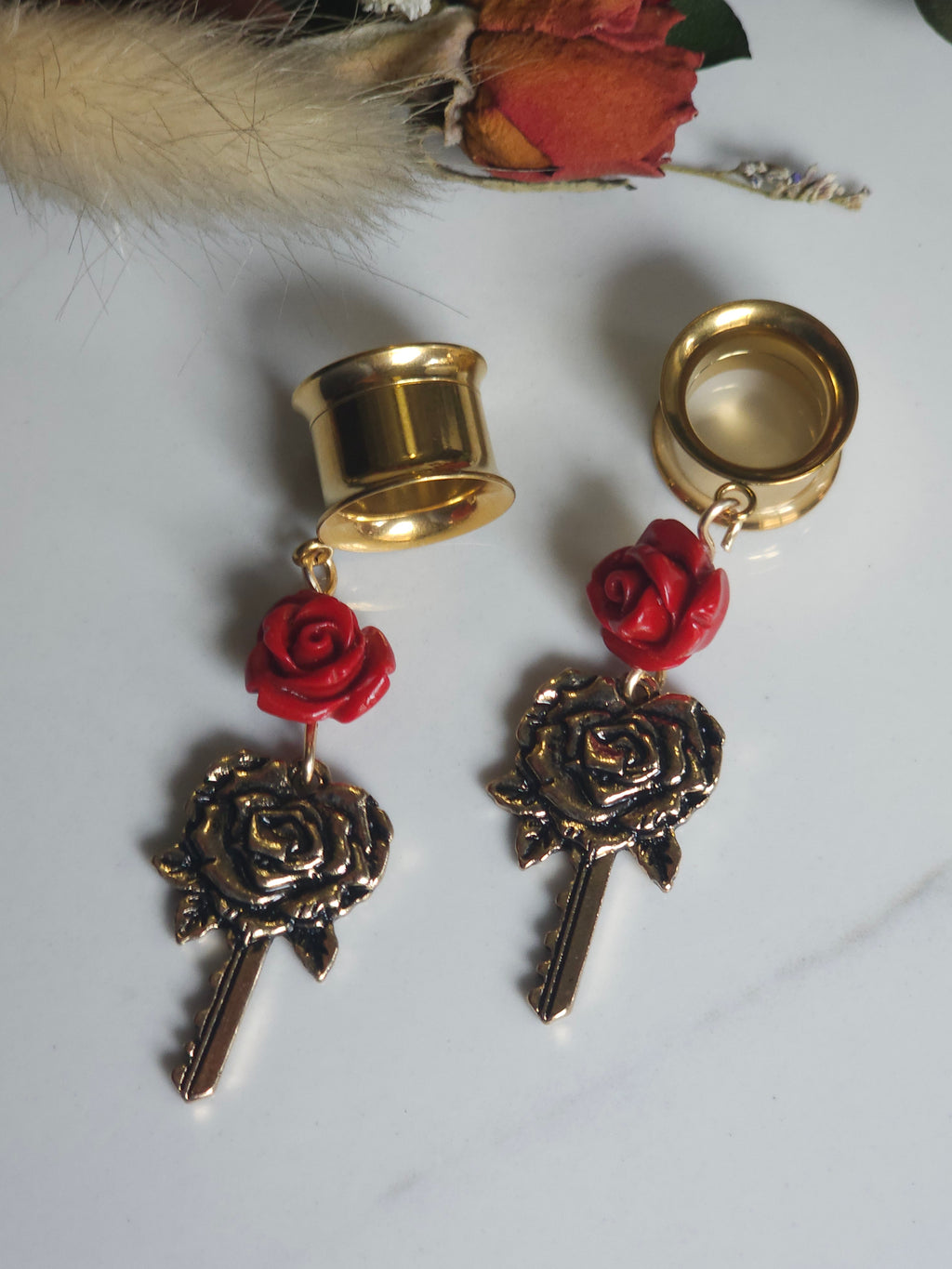 Rose key dangle gauges