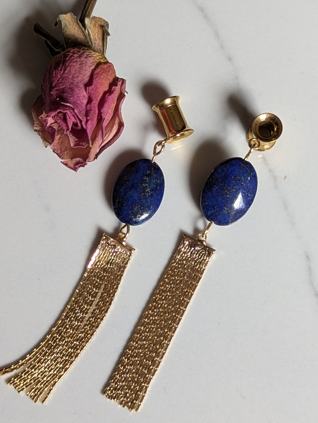 Lapis Lazuli dangle gauges