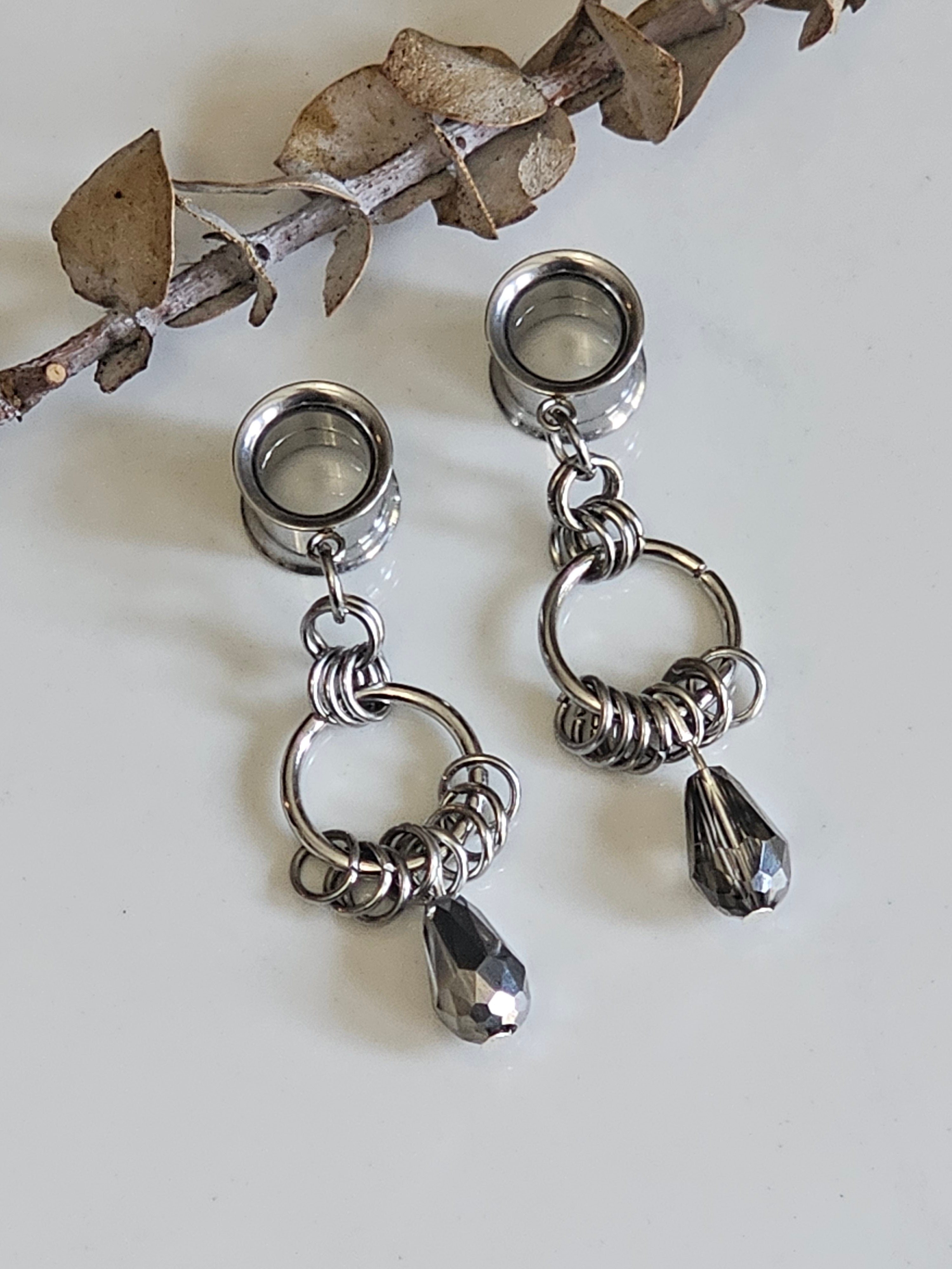 Small hoop dangle gauges