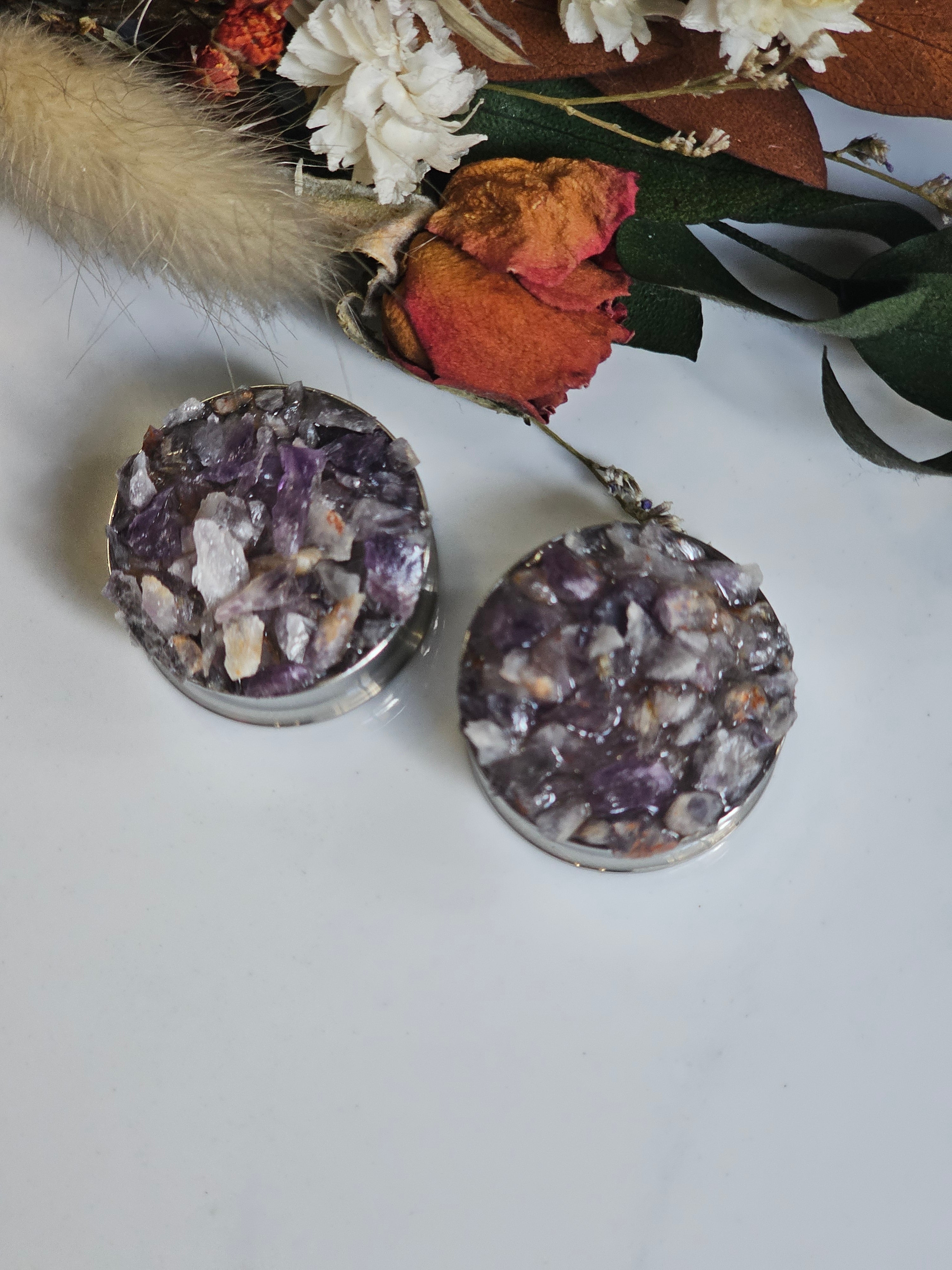 8MM-50MM Amethyst Crystal Plugs