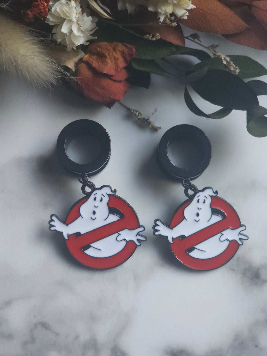 Ghost Halloween dangle gauges